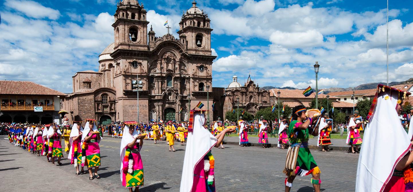 Festival Inti Raymi sur la Place d'Armes de Cuzco - Pérou
